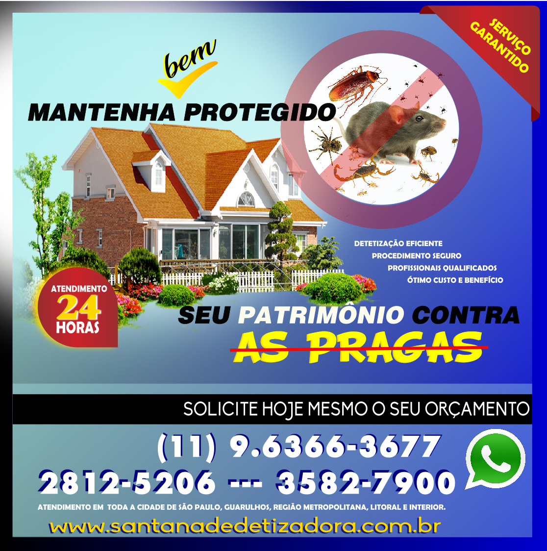 Dedetização agora ! só na santana Dedetização agora ! só na santana